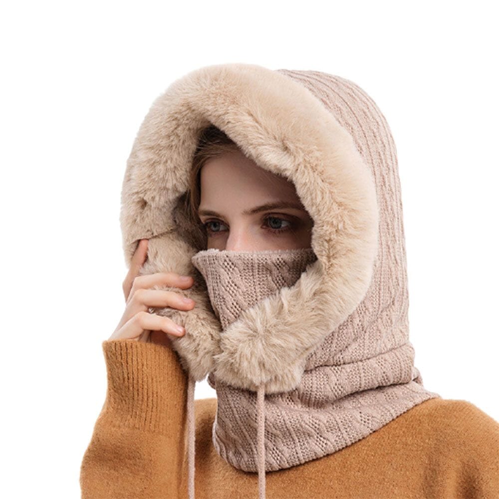 Gorro de Pelúcia Feminino Espaço Shop Bege