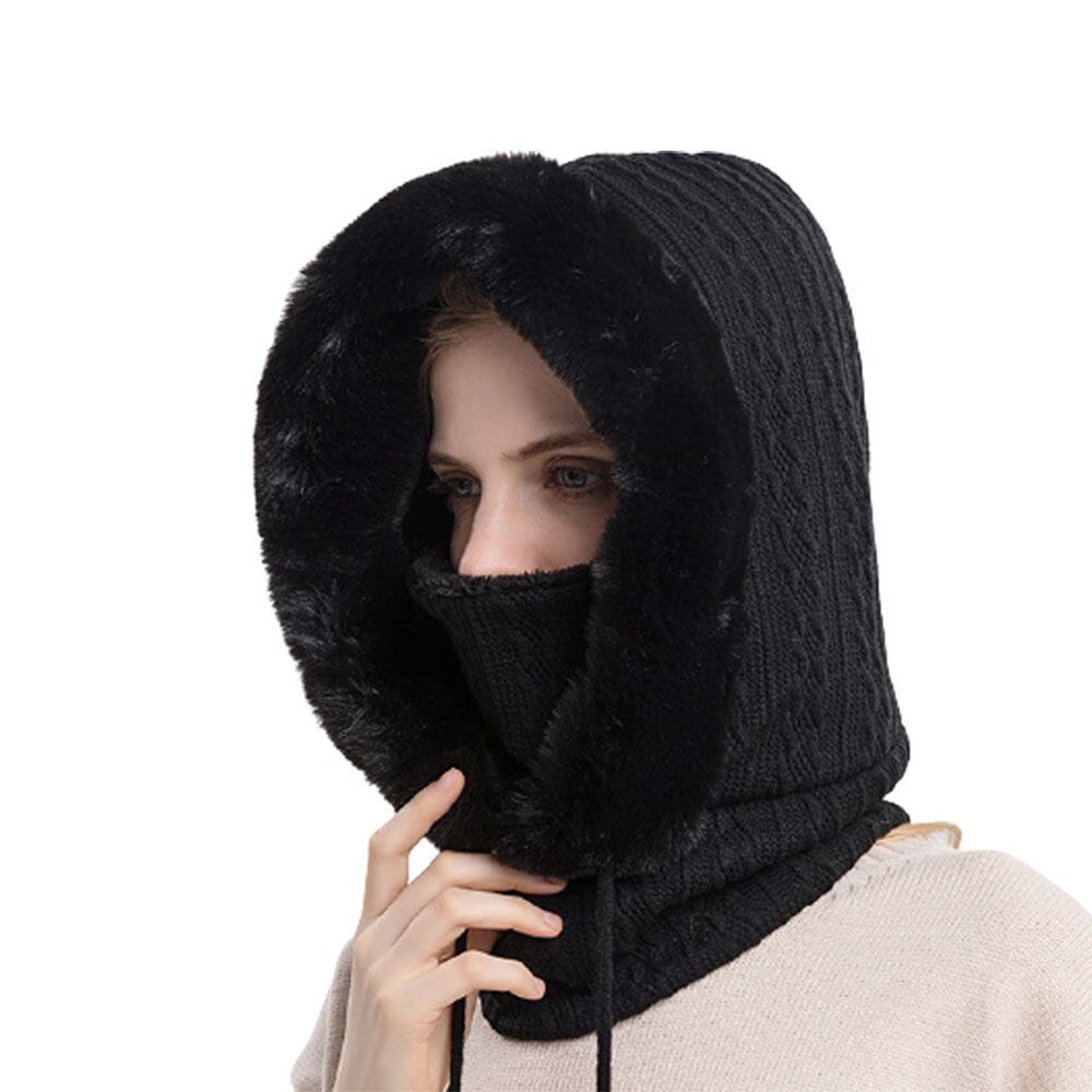 Gorro de Pelúcia Feminino Espaço Shop Preta