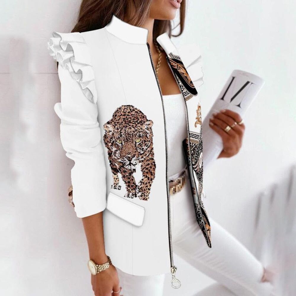 Blazer Feminino - Modelo Inverno 2023 IF11 - blazer feminino espaco shop Branco PP