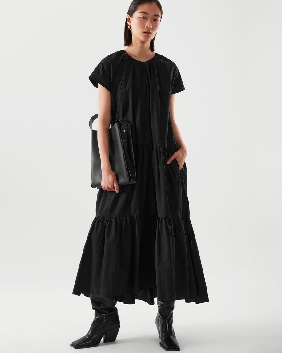 Vestido Eloise Midi em Camadas Vestido EP01 Preto P
