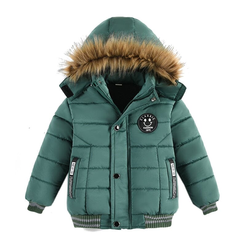 Jaqueta Infantil Acolchoada Espaço Shop Verde 3 Anos