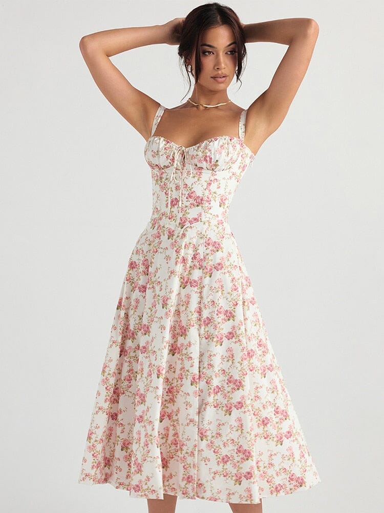 Vestido Florence floral rosa Cisco