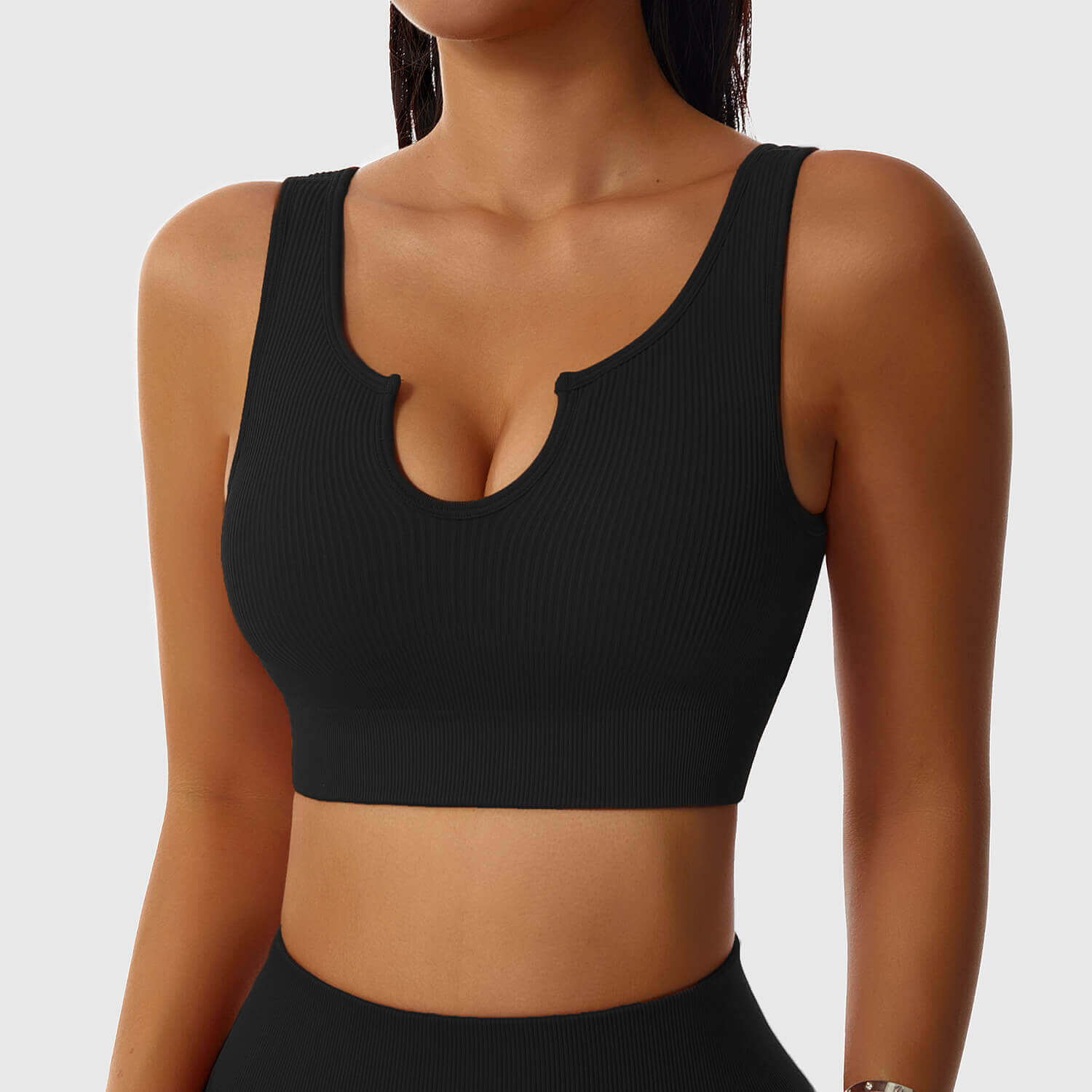 Top Fitness Sem Costura Canelado