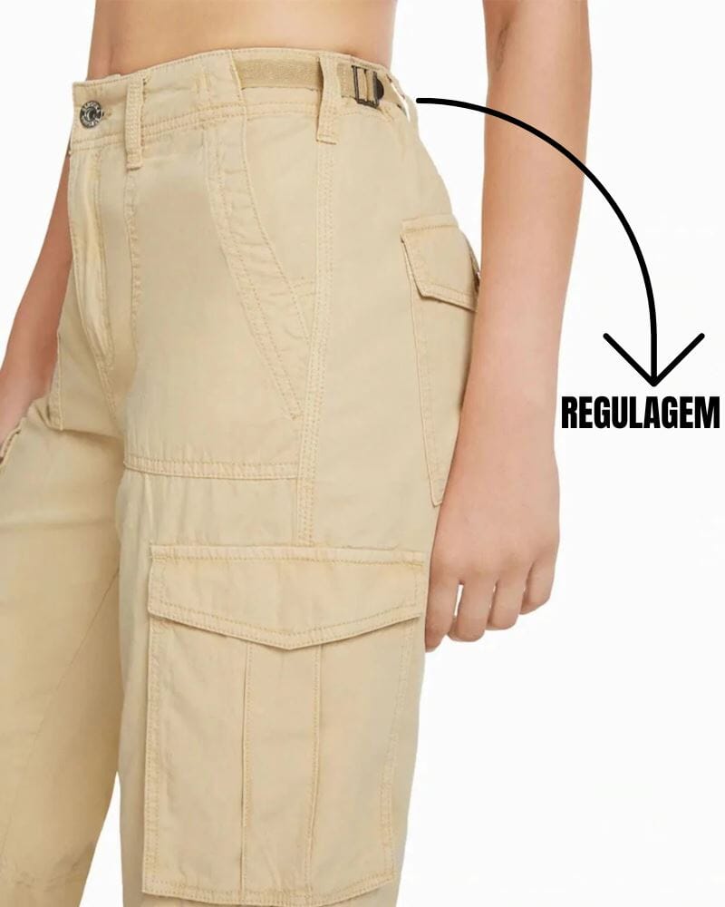 Calça Cargo - Curvas Perfeitas - Mais Vendido calca cargo ESPAÇO SHOP