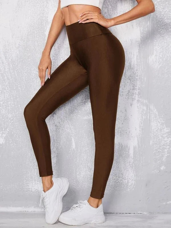 Calça Legging Cós Alto Calça Legging L01 marrom-sela PP