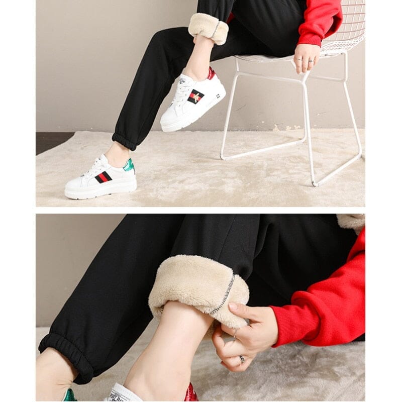 Calça Moletom Feminina com Forro de Lã calca frio Gamborini