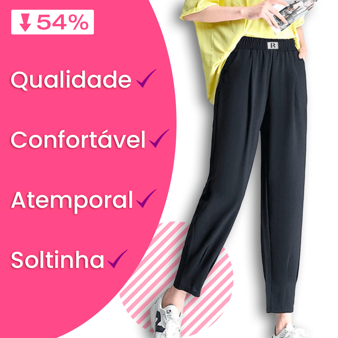 Calça Pantalona - A Mais Soltinha e Fresca do Mercado - Oferta Válida Apenas Hoje! 0 Espaço Shop