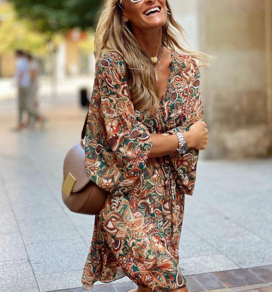 Vestido Chloe Boho Mangas Sino Vestidos EP01