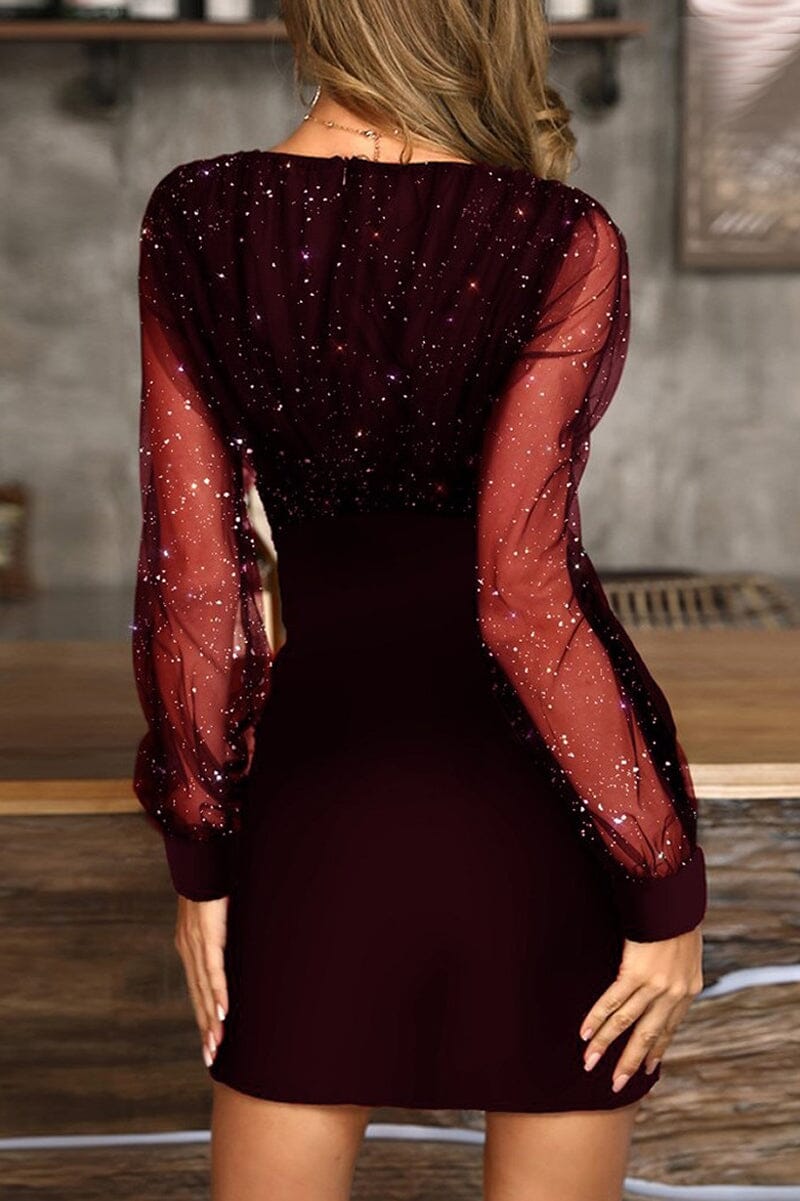 Vestido Lucy Curto com Brilho e Transparência Vestido EP01