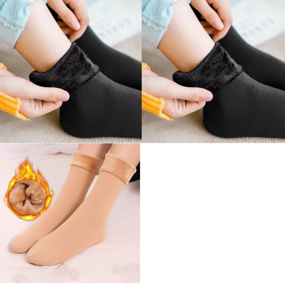Meia Térmica Alaska Unissex - Pague 1 Leve 3 meia calca termica Espaço Shop 2 Pretas 1 Bege Único 30-43