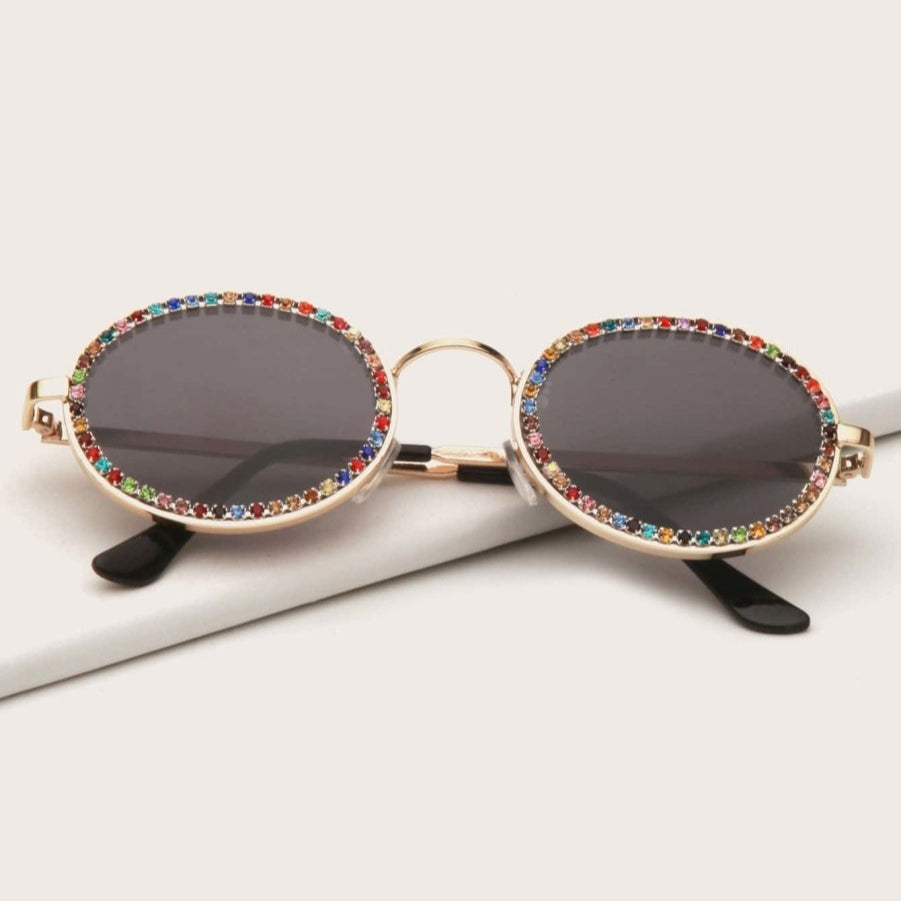 Óculos de Sol Strass Coloridos