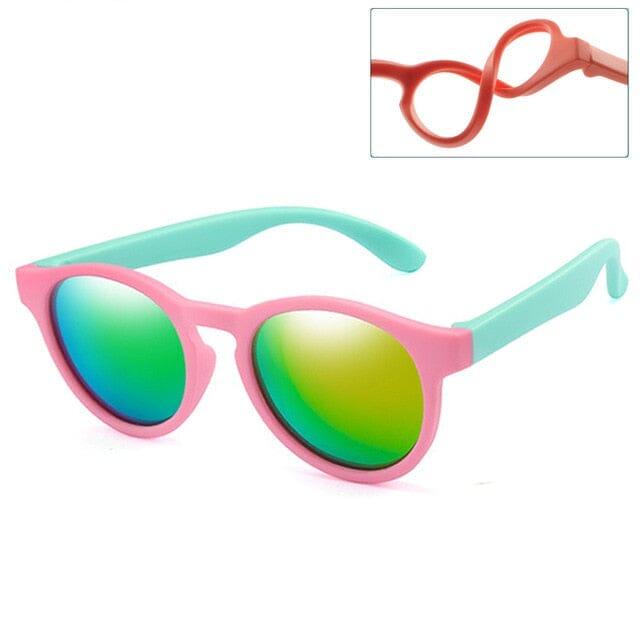 óculos Infantil Flexível WarBlade Espaço Shop Rosa e Verde