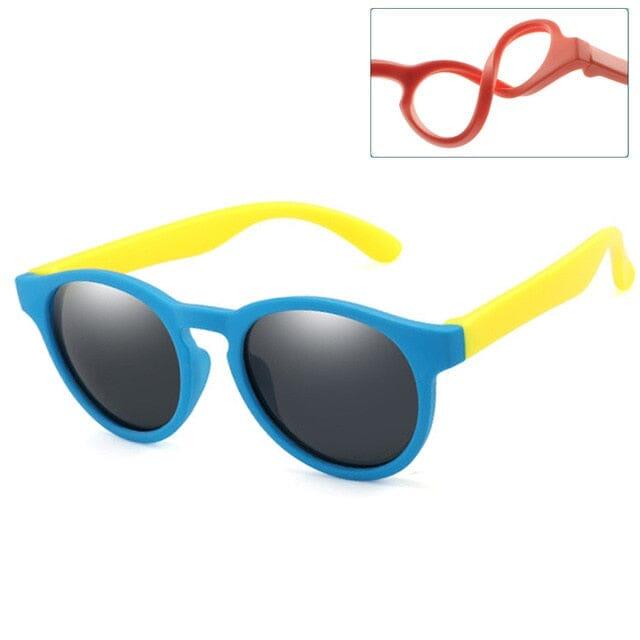 óculos Infantil Flexível WarBlade Espaço Shop Azul e Amarelo