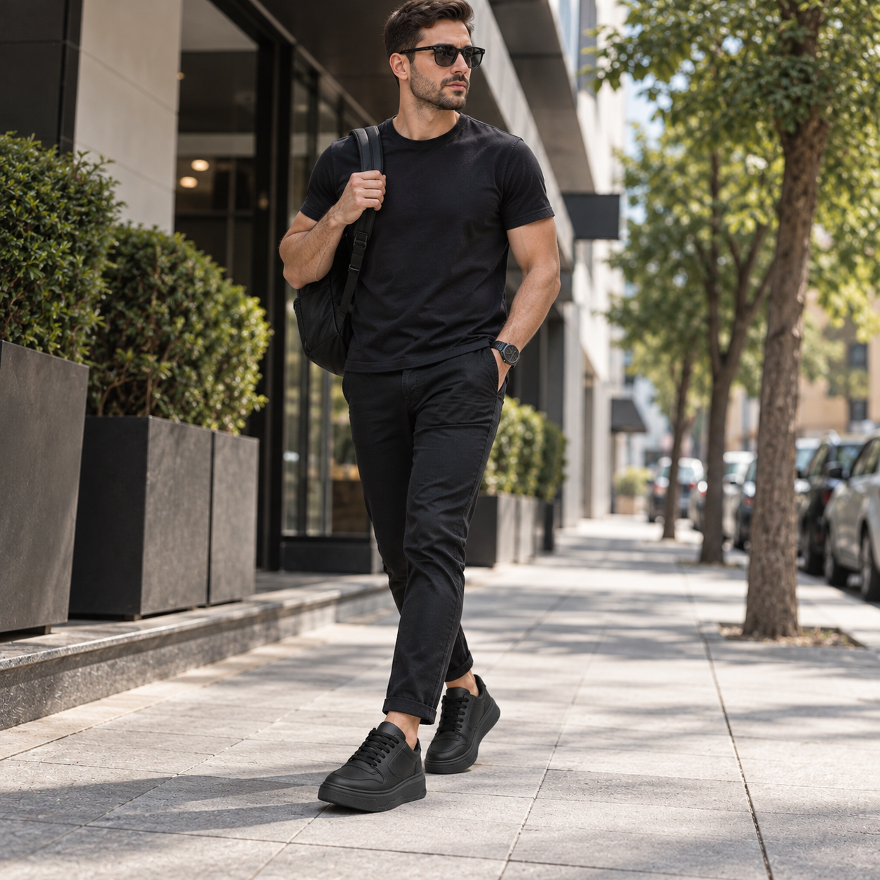 Tênis Casual Masculino Sola Alta Oversize