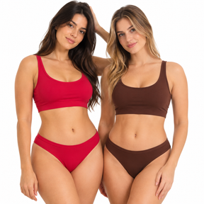 Kit 10 Calcinhas em Algodão Modelo Tanga Conforto