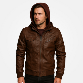 Jaqueta Masculina de Couro Dover