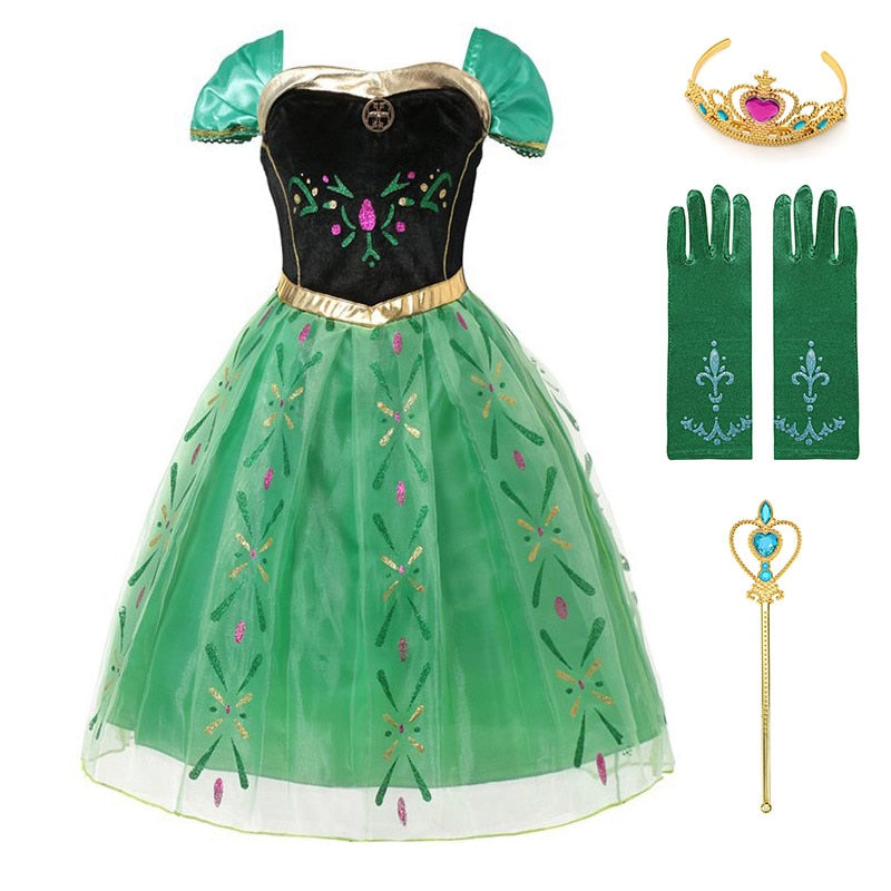 Vestido Fantasia Princesa Anna Coroação