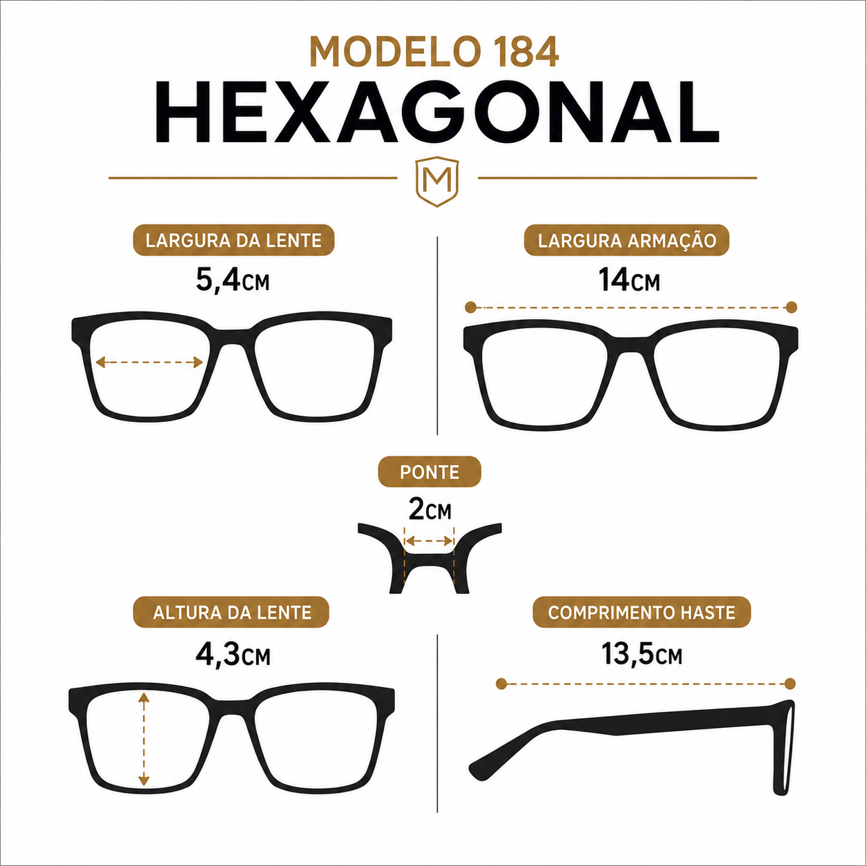 Óculos De Sol Hexagonal Feminino
