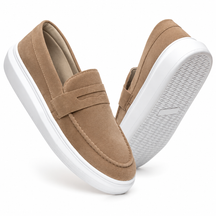 Mocassim Masculino Sola Alta em Camurça Premium