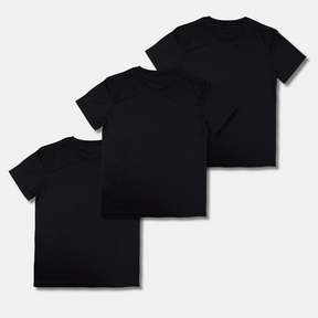 Kit Camisetas Básicas Pretas 100% Algodão