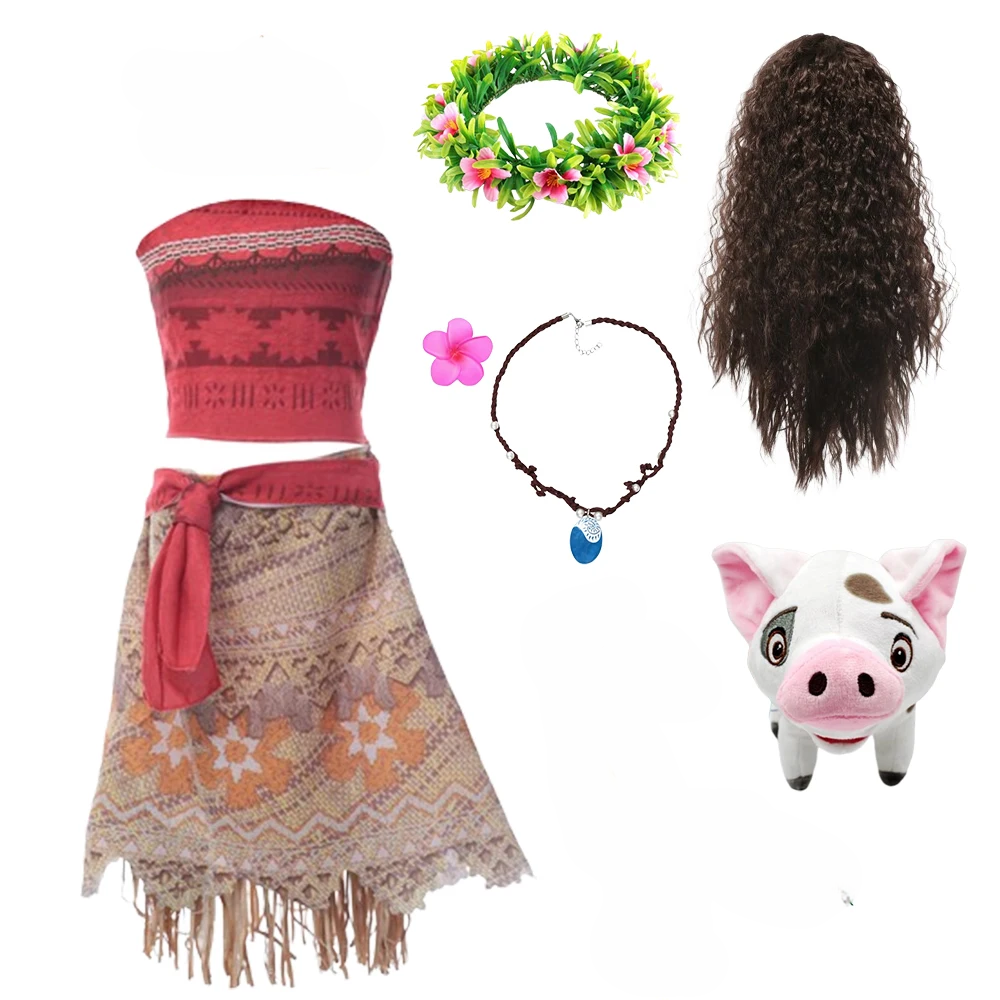 Fantasia Moana Infantil Completa com Acessórios