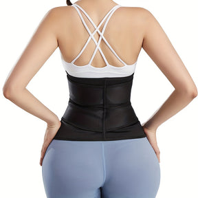 Cinta Modeladora Abdominal com Zíper e Velcro de Alta Compressão
