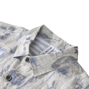 Camisa Masculina Linho Floral