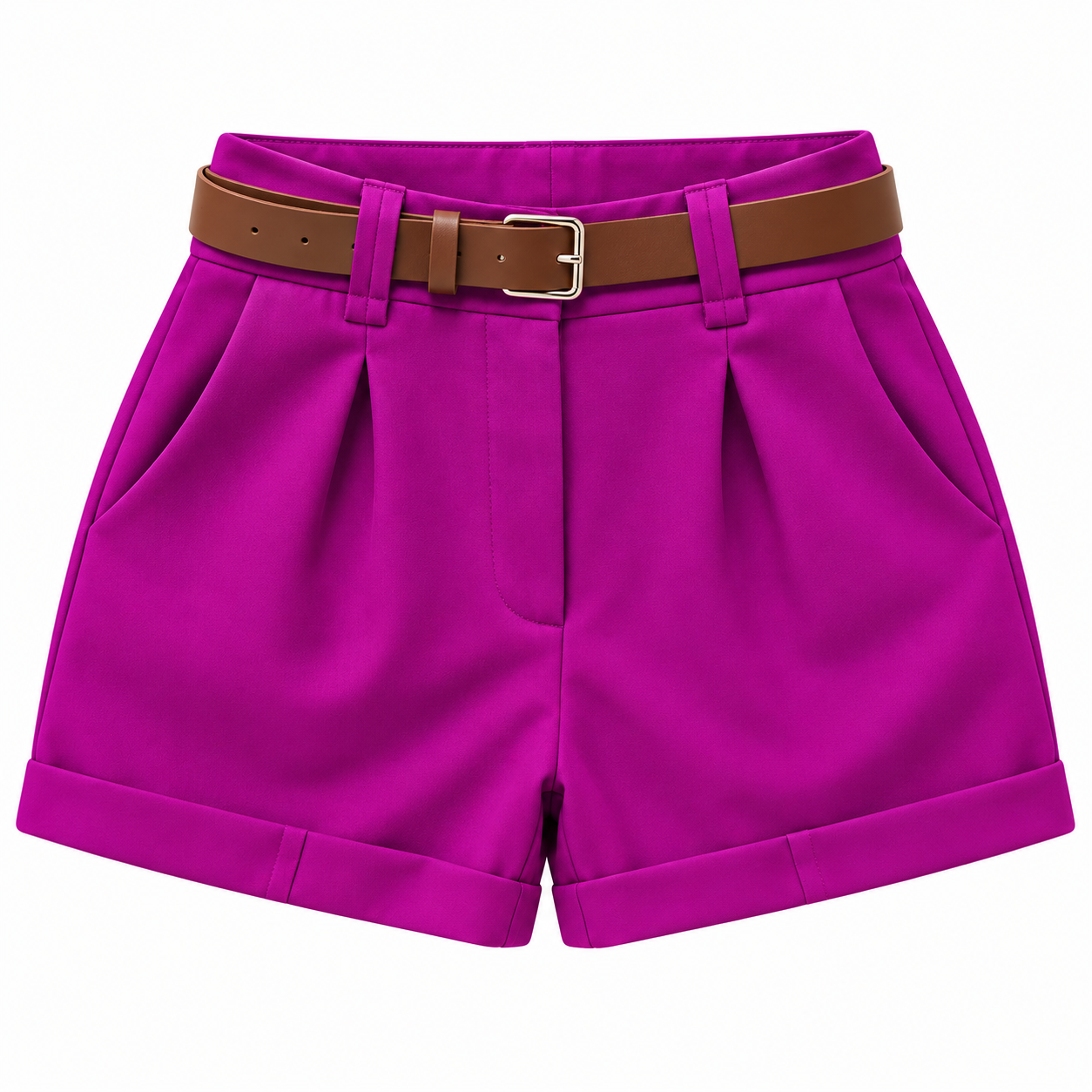 Short Feminino Alfaiataria Cintura Alta com Cinto