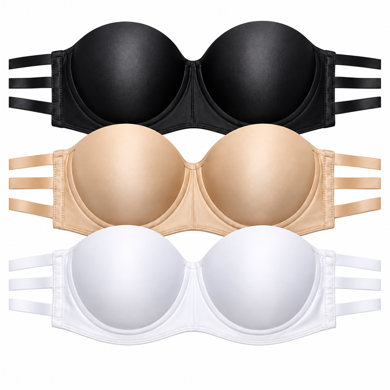 Kit 3 Sutiã Tomara Que Caia Premium Feminino Alça Tripla