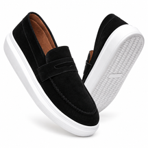 Mocassim Masculino Sola Alta em Camurça Premium