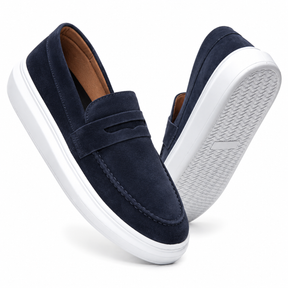 Mocassim Masculino Sola Alta em Camurça Premium