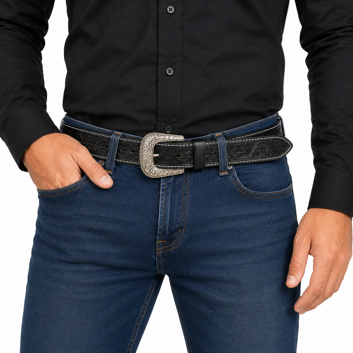 Cinto Cowboy Bordado Unissex