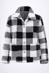 Jaqueta Sherpa Xadrez Feminina