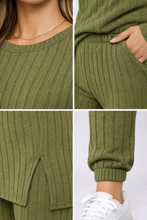 Conjunto Feminino Canelado Cozy Fit