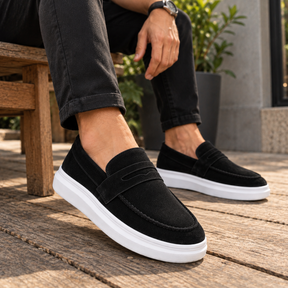 Mocassim Masculino Sola Alta em Camurça Premium