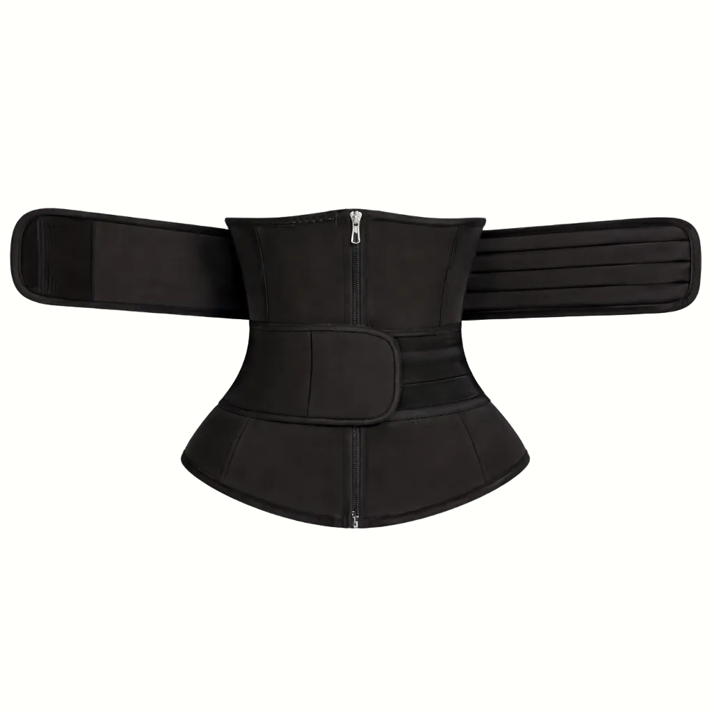 Cinta Modeladora Abdominal com Zíper e Velcro de Alta Compressão