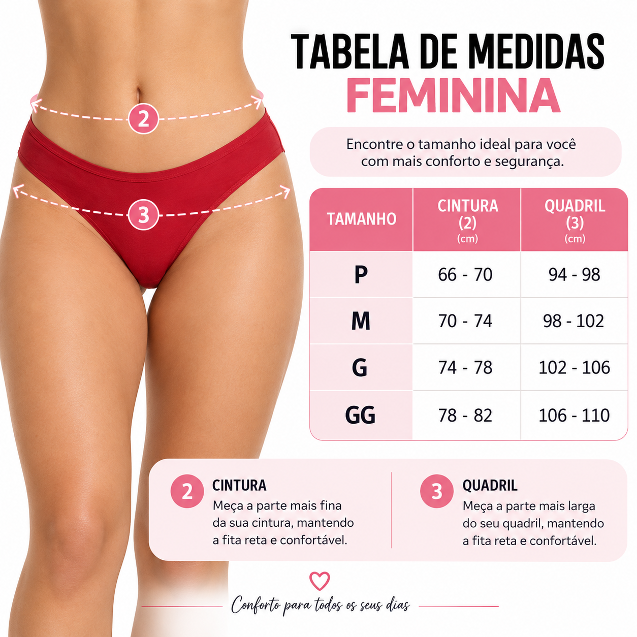 Kit 10 Calcinha Confort Algodão Tanga Básica Feminina