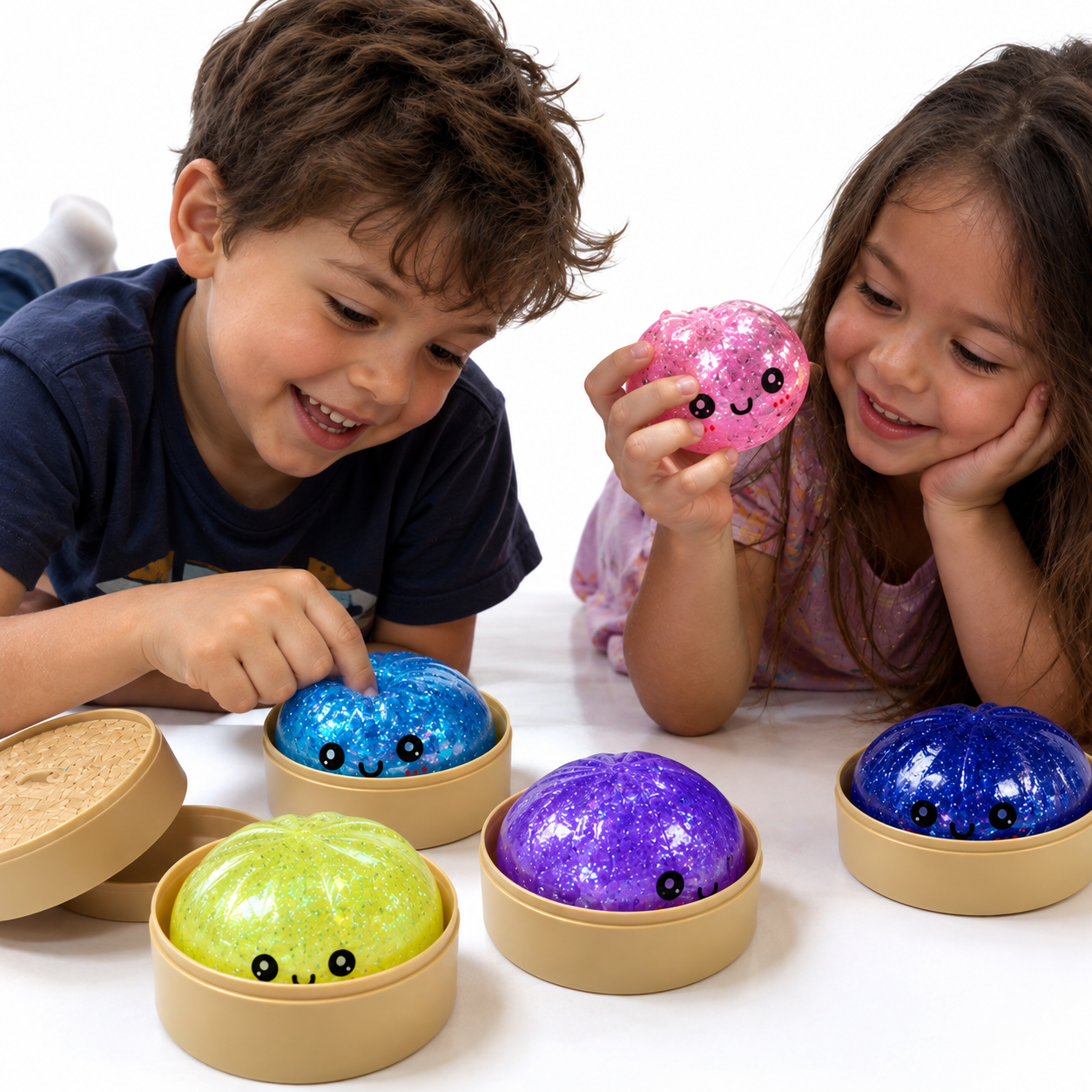 Bolinho Squishy Surpresa Dumpling Antiestresse Colecionável Caixa Cega