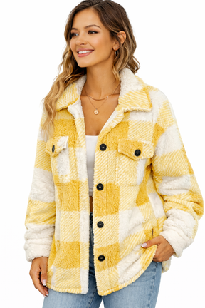 Casaco Feminino Xadrez Teddy