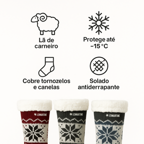 [COMPRE 3 LEVE 5] Kit Meias de Lã Térmicas (OFERTA DE INVERNO)