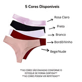 Kit 12 Calcinhas Fio Dental Sem Costura Corte a Laser