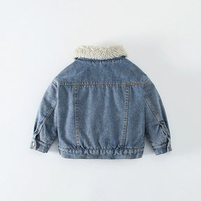 Jaqueta Infantil Jeans Peluciada