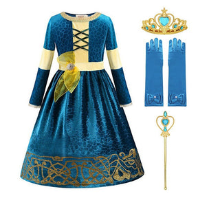 Vestido Fantasia Princesa Merida - Valente