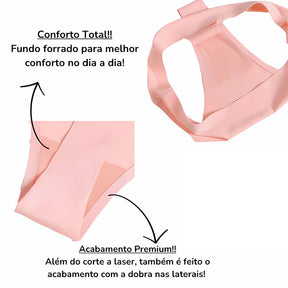 Kit 12 Calcinhas Fio Dental Sem Costura Corte a Laser