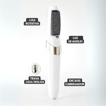 Lixador de Pé Elétrico Portátil – Esfoliador Tira Calos USB