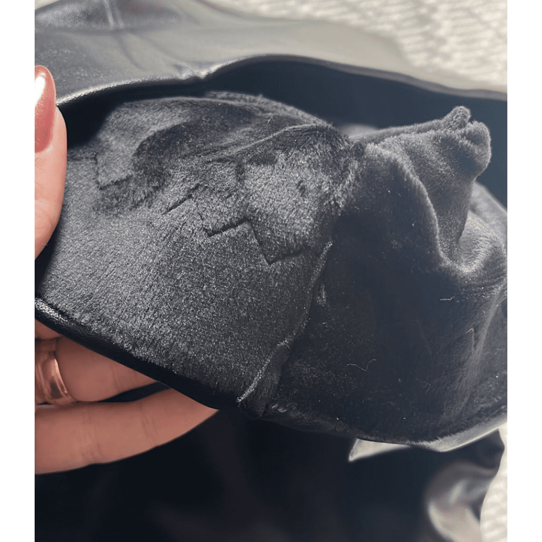 Calça Legging Couro Feminina Peluciada Cintura Alta