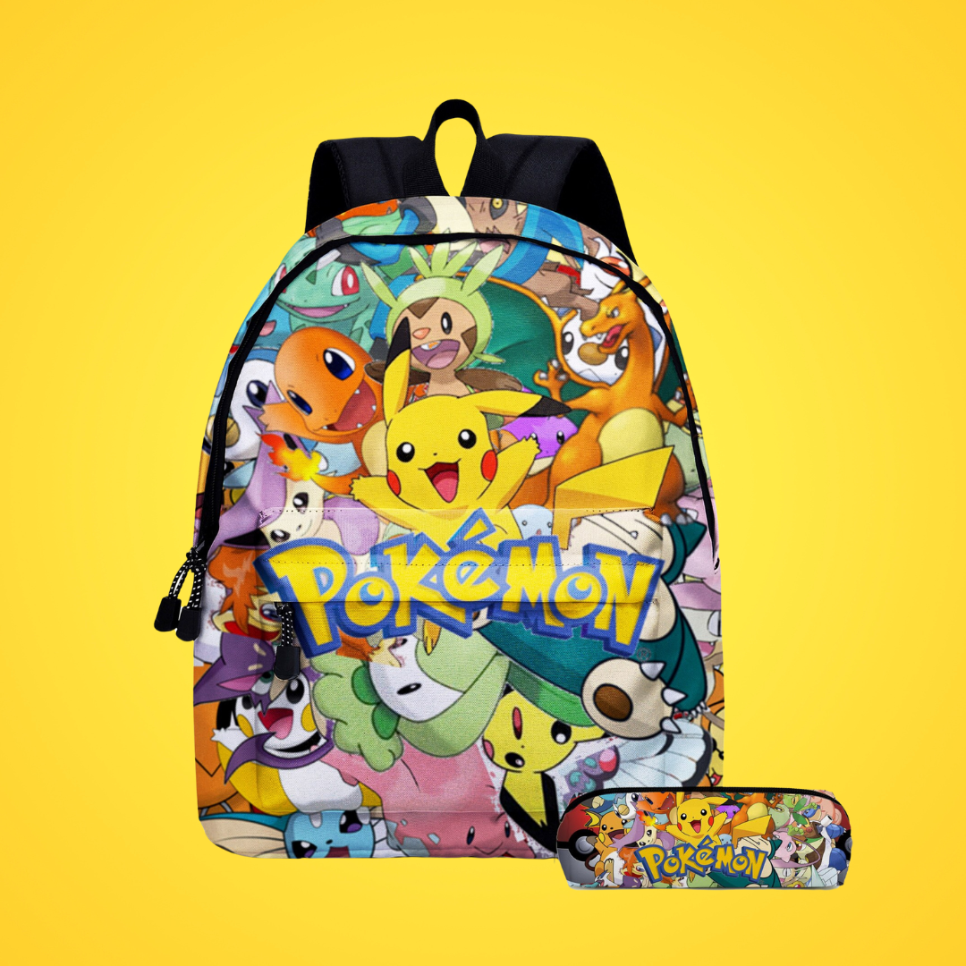 Kit Escolar Pokémon - Tênis, Chinelo, Meia e Mochila