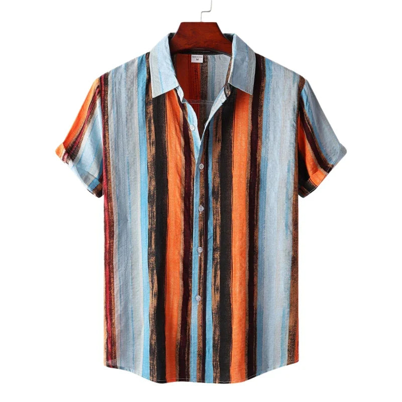 Camisa Masculina Listrada Casual