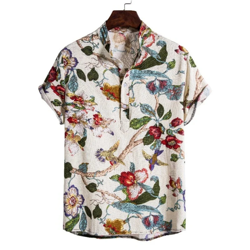 Camisa Masculina Verão Tropical