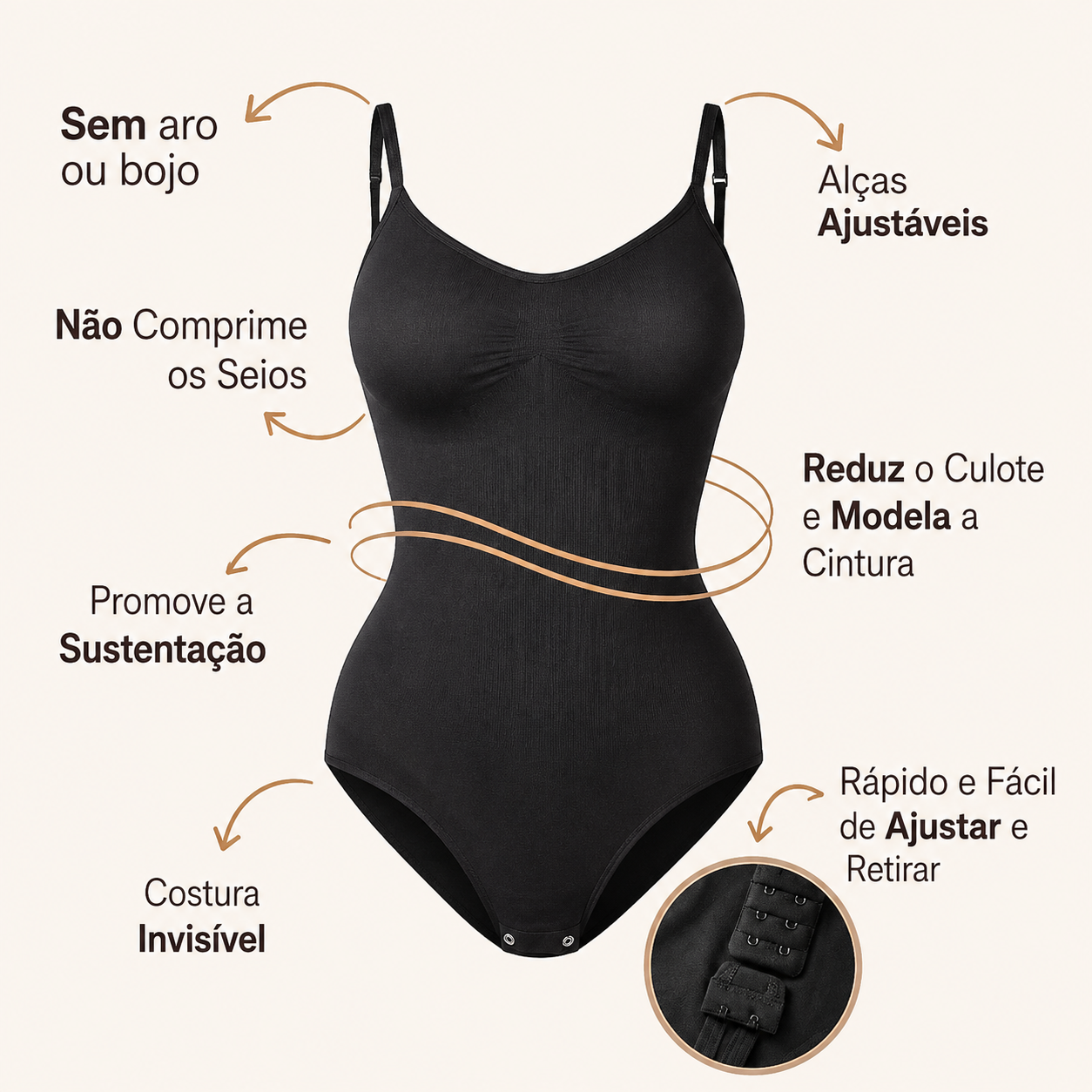 Body Modelador Shaper Up Tanga – Compre 1 Leve 2